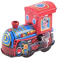 Los mejores  - MAOJIE Juguete Tren - Retro Tren Diseño Viento Arriba Juguete Infancia Clásico Viento Arriba Mecanismo Clásico Juguetes